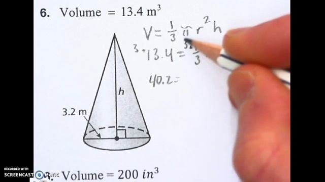 8.2 finding the height of a cone смотреть онлайн