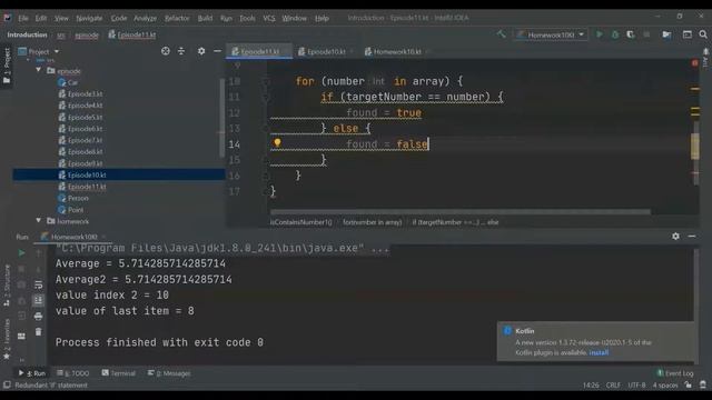 11- Check if an array contains a target number in kotlin - البحث عن رقم فى الاراى كوتلن✅ смотреть онлайн