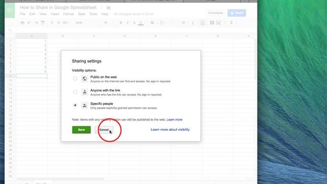 How to Share in Google Spreadsheet Document Online смотреть онлайн