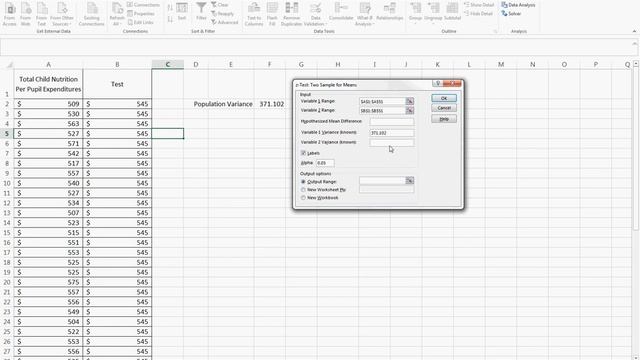 One Sample Z-Test in Excel смотреть онлайн