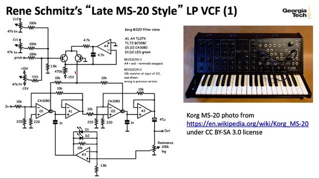 ECE4450 L26: Sallen-Key Filters & the Korg MS-20 VCF (Analog Circuits for Music Synthesis) смотреть онлайн