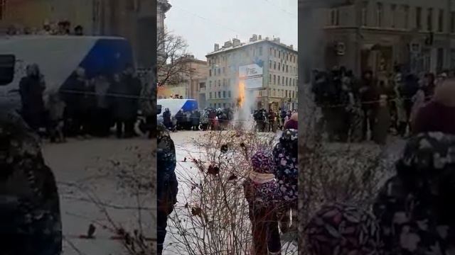 Сжигание чучела на масленицу смотреть онлайн