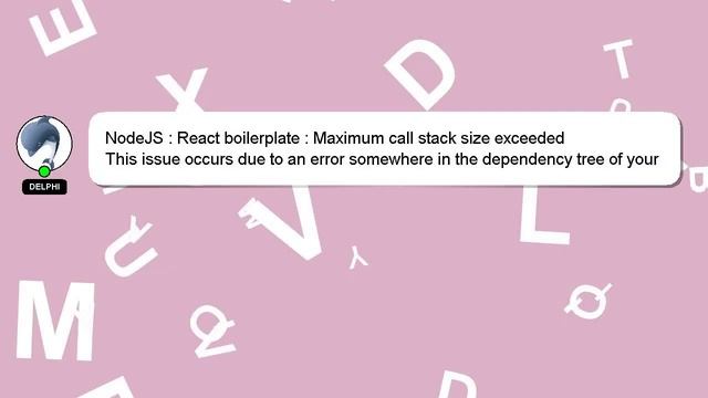 NodeJS : React boilerplate : Maximum call stack size exceeded смотреть онлайн