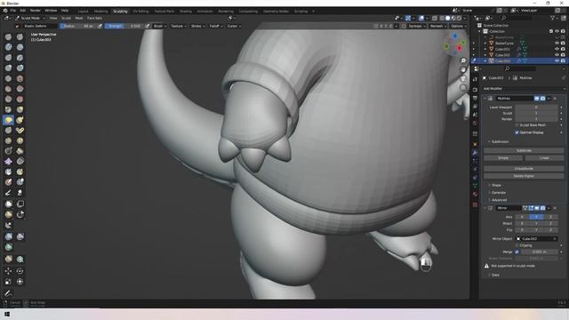 Скульптинг, объединение объектов | Blender 3D | Дракоша #5 смотреть онлайн