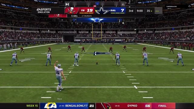 MOF Season 65 week 15 Bucs vs Cowboys смотреть онлайн