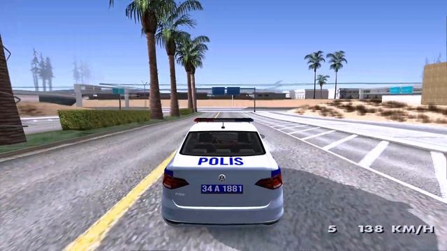 Volkswagen Polo TR POLİS ? GTA San Andreas Mod ENB 4K 60 FPS _REVIEW