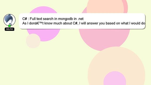 C# : Full text search in mongodb in .net смотреть онлайн