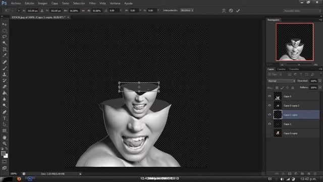 PHOTOSHOP EFFECT TRIPLE FACE смотреть онлайн