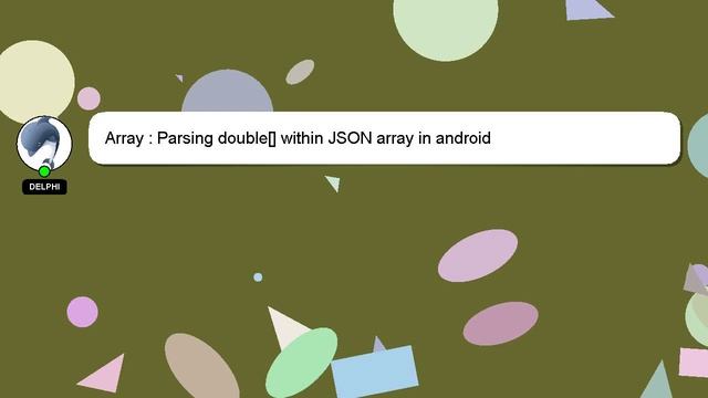 Array : Parsing double[] within JSON array in android смотреть онлайн