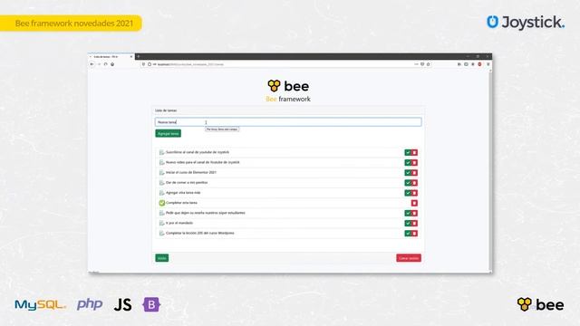 Bee framework novedades 2021 Intro - [PHP MYSQL AJAX BOOTSTRAP 5] смотреть онлайн
