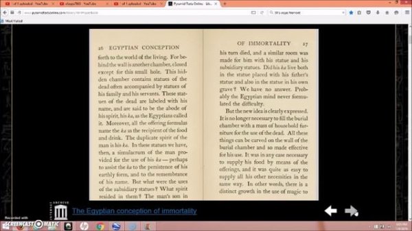 The Egyptian Conception Of Immortality