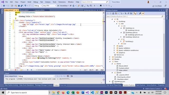 Handson4 creating a responsive mvc form with bootstrap смотреть онлайн