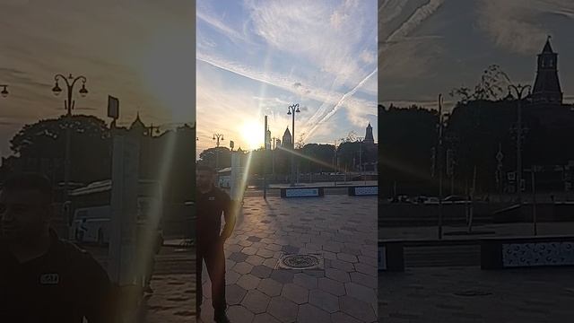 закат в Москве Москва небо вид на Кремль вид на Красную площадь Moscow City Is The Capital Of Russi