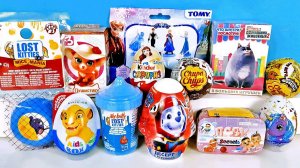 СЮРПРИЗ MIX! КОТИКИ, Щенячий патруль, Холодное сердце, ТРИ КОТА, Король Лев Unboxing Kinder Surprise