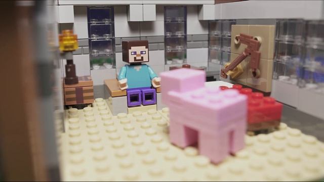 АНИМАЦИЯ LEGO MINECRAFT - СТИВ СТРОИТ ДОМ смотреть онлайн