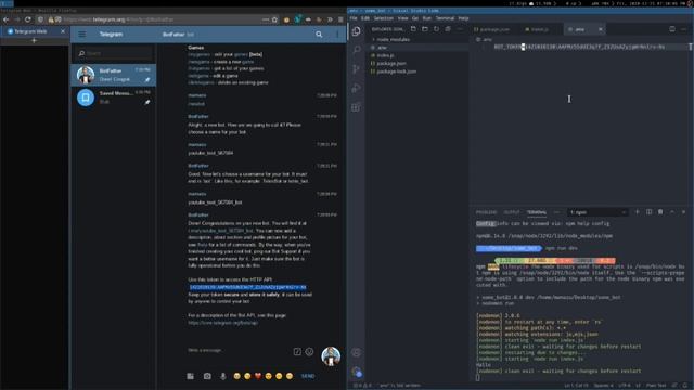 Telegram Bot programmiern mit Telegraf (Teil 1) смотреть онлайн