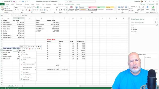 Excel: Latest date in group with MAXIFS function or PivotTable смотреть онлайн