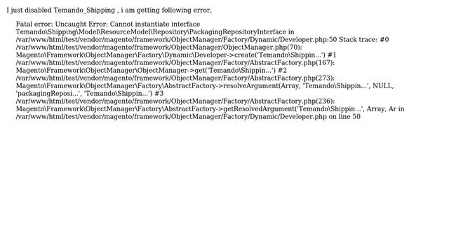 Magento: Bug Magento 2.3.4 - After disabled Temando_Shipping products page Fatal error смотреть онлайн