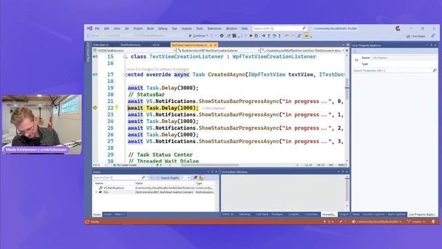 Writing Visual Studio Extensions with Mads - Progress indicators смотреть онлайн