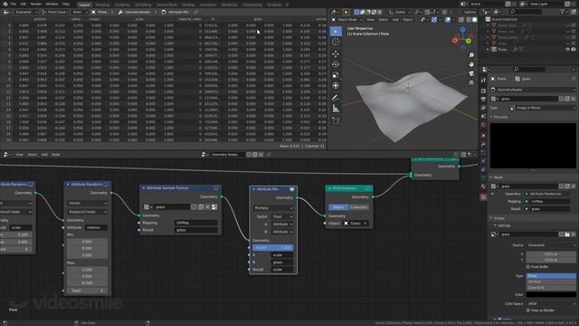 Blender - Распределение объектов с помощью геометрических нодов смотреть онлайн