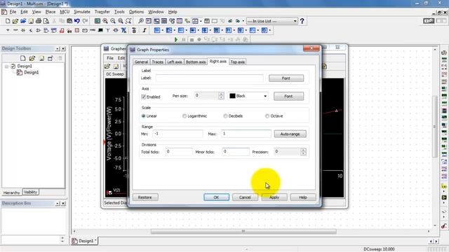 NI Multisim: DC Sweep Analysis смотреть онлайн