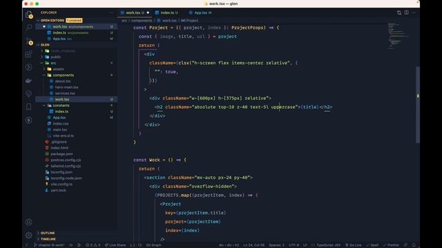 Build a portfolio website in React #6 Projects | Parallax Effect смотреть онлайн