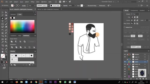 Big Head Vector Tutorial Part #01 : Line Art смотреть онлайн