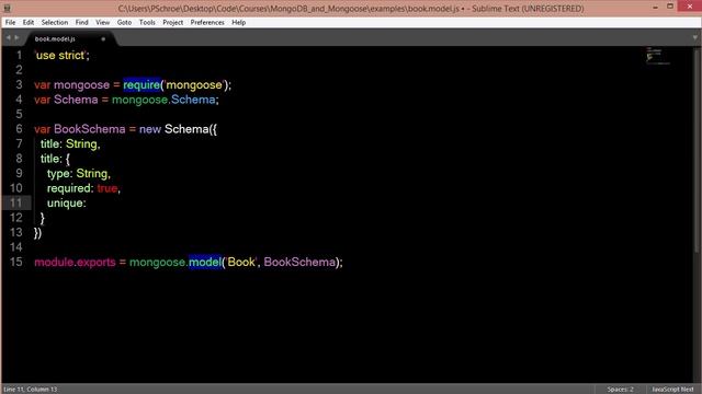 Mongoose JS Tutorial - 2 - Schema Design смотреть онлайн