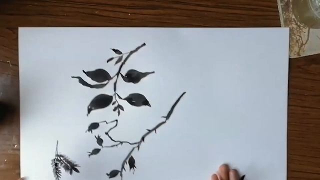 Мастер-класс "Рисуем тушью. Выразительность пятна" смотреть онлайн