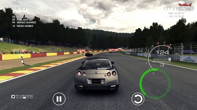 Real Racing 3 VS GRID Autosport iOS - Nissan GT-R Comparison Spa Franchorchamps смотреть онлайн