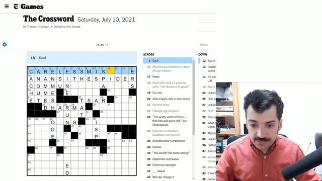 How to Correct Crossword Mistakes - 10 July 2021 New York Times Crossword смотреть онлайн