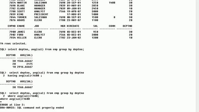 sql lacture 4 group functions Screen Stream смотреть онлайн