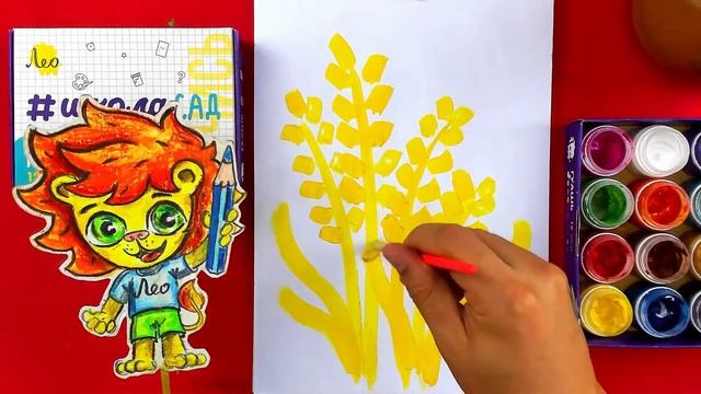 Рисуем КОЛОСКИ осенью для детей смотреть онлайн