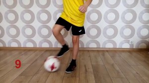 15 футбольных упражнений с мячом для занятий дома