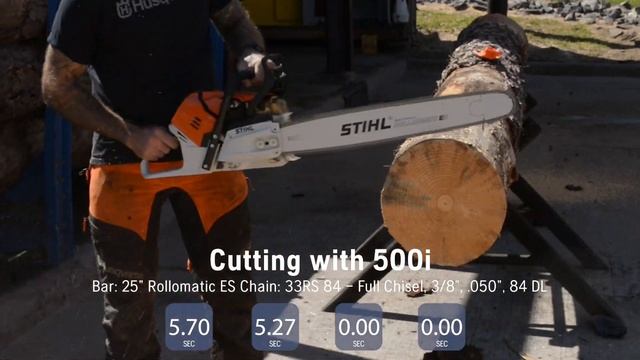 Husqvarna 572XP vs Stihl 500i смотреть онлайн