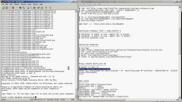 CentOS 6 8, NEXTCLOUD INSTALL, Apache, Php 5 6, MySQL смотреть онлайн