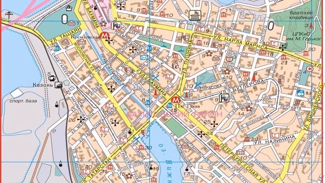 карта казани с достопримечательностями и маршрутами смотреть онлайн