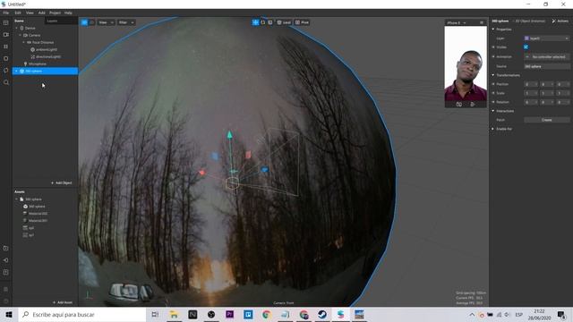 Spark AR Tutorial - 360° panoramic images with Blender | Sphere (EN Captions) смотреть онлайн