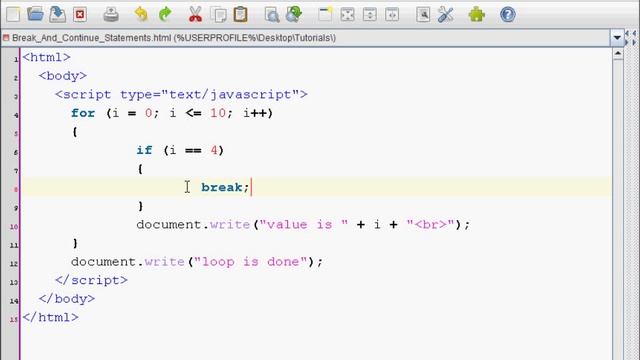 JavaScript Tutorial 24 - JavaScript Break and Continue Statements смотреть онлайн