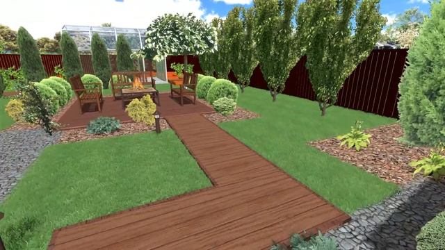 Ландшафтный дизайн. Красивый проект регулярного сада от Ландшафтного Бюро ЗЕЛЁНКА.бел смотреть онлайн