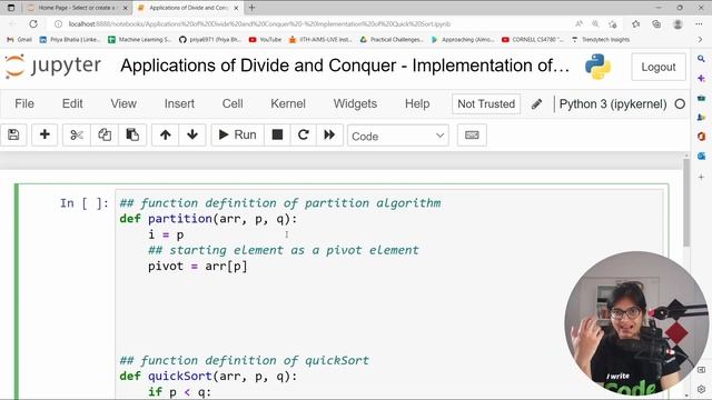 Applications of Divide and Conquer : Implementation of QuickSort смотреть онлайн