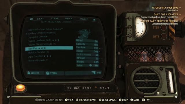 Fallout 76 PTS Right thumb stick Scrolling Item Descriptions!! SUB giveaways Luv yall #fo76 #gaming смотреть онлайн