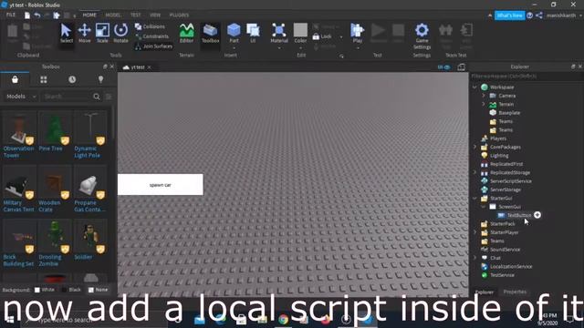 how to make a car spawner in roblox studio смотреть онлайн
