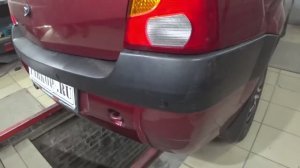 Установка заднего парктроника Aviline на Renault Logan (2009 г.в.)