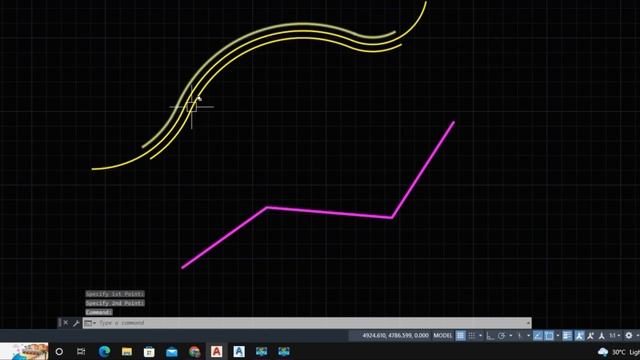 Lisp For AutoCAD Offset Polyline Section