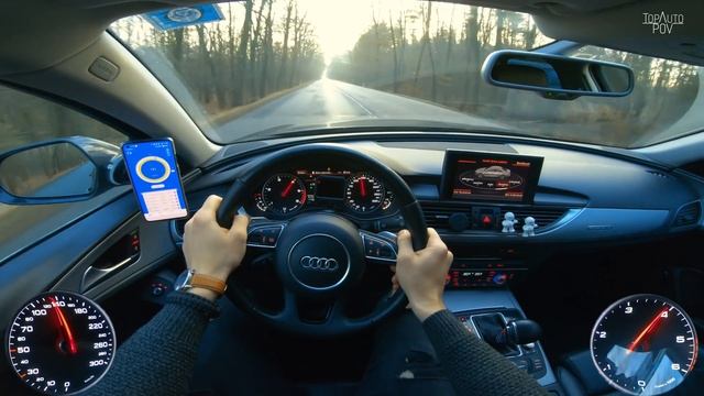 Audi A6 C7 3.0TDI (230kW) |65| 4K TEST DRIVE POV – LAUNCH CONTROL 5.6s, POWER-SLIDE & ENGINE смотреть онлайн