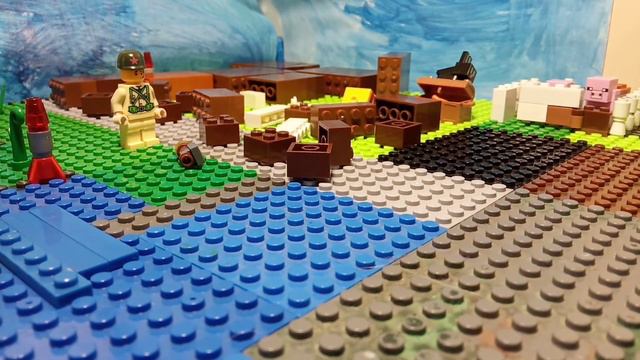 Взорвали дом. Строю магазин. Лего Майнкрафт. смотреть онлайн