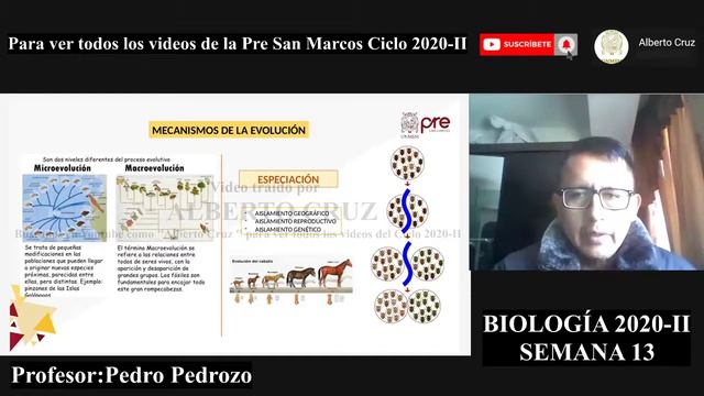 EXCLUSIVA/BIOLOGÍA SEMANA 13 PRE SAN MARCOS 2020 II смотреть онлайн