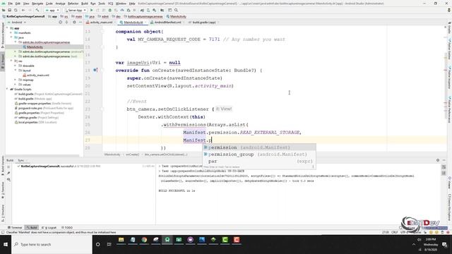 Kotlin Android Tutorial - Capture Image By Camera AndroidX смотреть онлайн