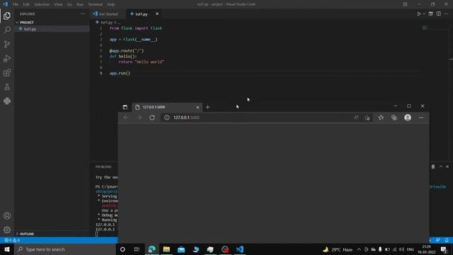 Creating Our First FLASK App -- # 01 Web Development Using FLASK in Python смотреть онлайн